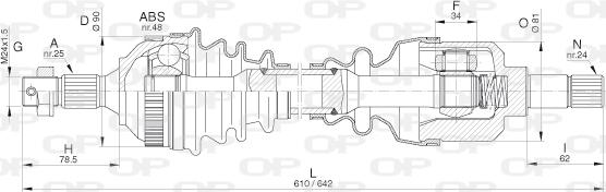 Open Parts DRS6272.00 - Приводной вал autodnr.net