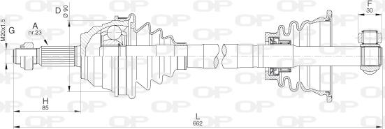 Open Parts DRS6277.00 - Приводний вал autocars.com.ua