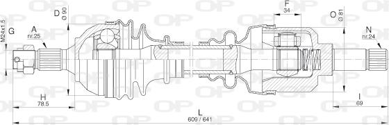 Open Parts DRS6281.00 - Приводний вал autocars.com.ua