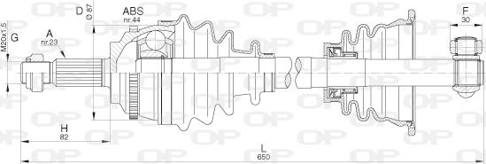 Open Parts DRS6285.00 - Приводний вал autocars.com.ua