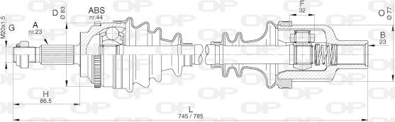 Open Parts DRS6286.00 - Приводний вал autocars.com.ua