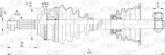 Open Parts DRS6289.00 - Приводний вал autocars.com.ua