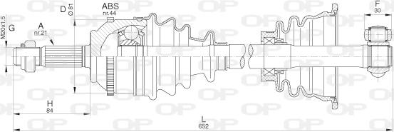 Open Parts DRS6295.00 - Приводний вал autocars.com.ua