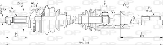 Open Parts DRS6300.00 - Приводной вал autodnr.net