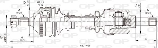 Open Parts DRS6329.00 - Приводной вал autodnr.net