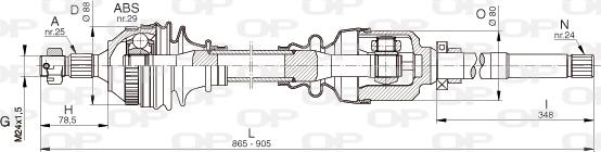 Open Parts DRS6331.00 - Приводний вал autocars.com.ua