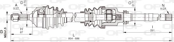 Open Parts DRS6337.00 - Приводной вал autodnr.net