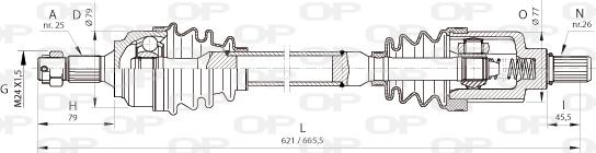 Open Parts DRS6368.00 - Приводний вал autocars.com.ua