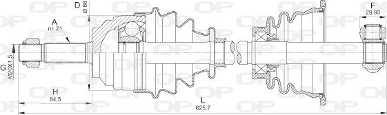 Open Parts DRS6383.00 - Приводной вал autodnr.net