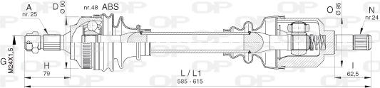 Open Parts DRS6397.00 - Приводной вал autodnr.net