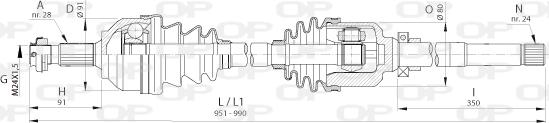 Open Parts DRS6403.00 - Приводной вал autodnr.net