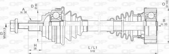 Open Parts DRS6418.00 - Приводной вал autodnr.net