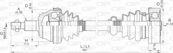 Open Parts DRS6422.00 - Приводной вал autodnr.net