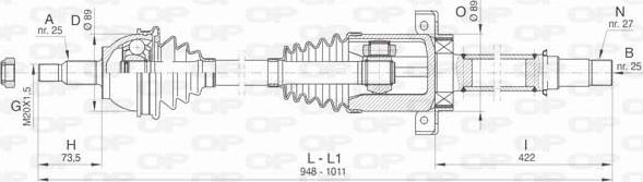 Open Parts DRS6441.00 - Приводной вал autodnr.net