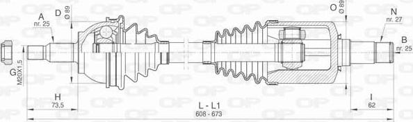 Open Parts DRS6442.00 - Приводной вал autodnr.net