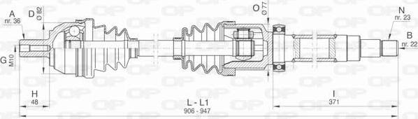 Open Parts DRS6448.00 - Приводний вал autocars.com.ua