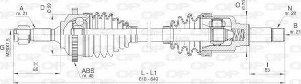 Open Parts DRS6464.00 - Приводной вал autodnr.net