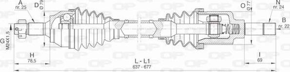 Open Parts DRS6467.00 - Приводной вал autodnr.net