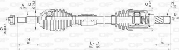 Open Parts DRS6472.00 - Приводной вал autodnr.net