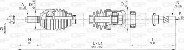 Open Parts DRS6473.00 - Приводной вал autodnr.net