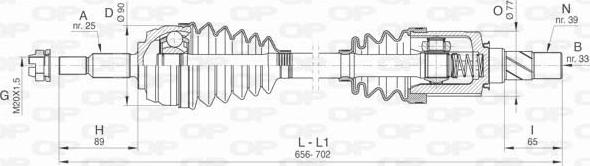 Open Parts DRS6478.00 - Приводний вал autocars.com.ua