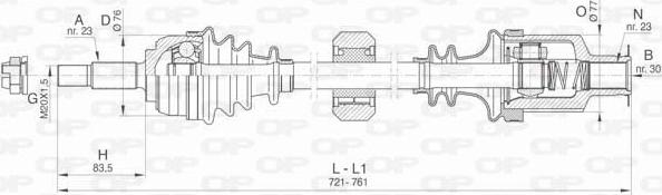 Open Parts DRS6484.00 - Приводний вал autocars.com.ua