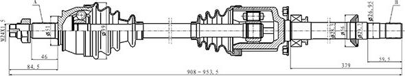 Open Parts DRS6485.00 - Приводний вал autocars.com.ua