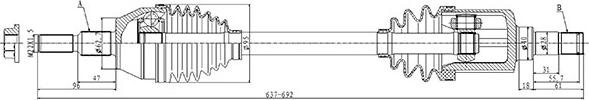 Open Parts DRS6495.00 - Приводной вал autodnr.net