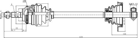 Open Parts DRS6506.00 - Приводной вал autodnr.net