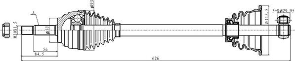 Open Parts DRS6507.00 - Приводной вал autodnr.net