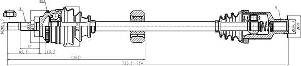 Open Parts DRS6508.00 - Приводной вал autodnr.net