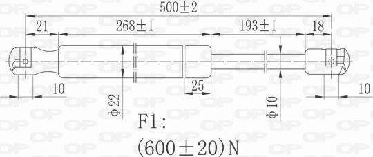 Open Parts GSR6095.00 - Газовая пружина, упор autodnr.net