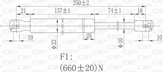 Open Parts GSR6263.00 - Газова пружина, капот autocars.com.ua