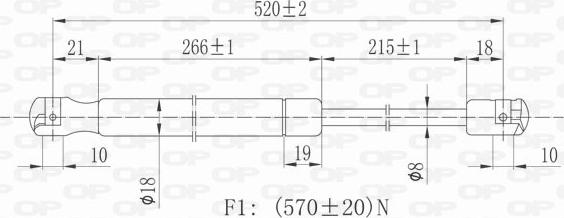 Open Parts GSR6291.00 - Газовая пружина, упор autodnr.net