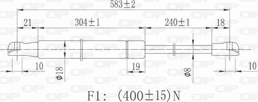 Open Parts GSR6394.00 - Газова пружина, капот autocars.com.ua