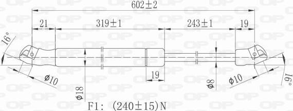 Open Parts GSR6397.00 - Газова пружина, кришка багажник autocars.com.ua