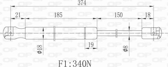 Open Parts GSR6427.00 - Газовая пружина, капот autodnr.net