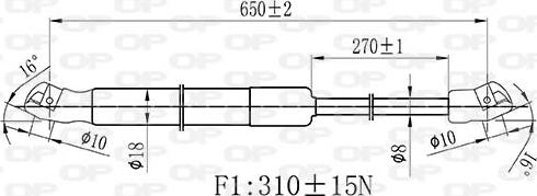 Open Parts GSR6429.00 - Газова пружина, капот autocars.com.ua