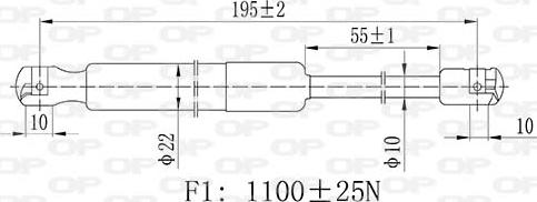 Open Parts GSR6436.00 - Газова пружина, капот autocars.com.ua