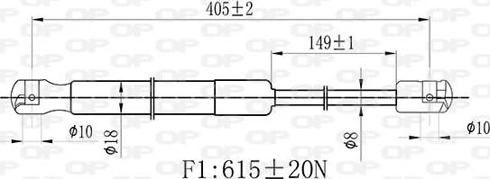 Open Parts GSR6442.00 - Газова пружина, кришка багажник autocars.com.ua