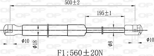 Open Parts GSR6512.00 - Газова пружина, кришка багажник autocars.com.ua