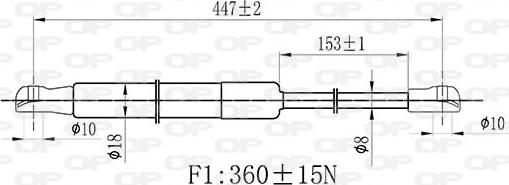 Open Parts GSR6529.00 - Газова пружина, капот autocars.com.ua