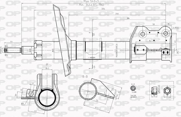 Open Parts SAB8013.31 - Амортизатор autocars.com.ua