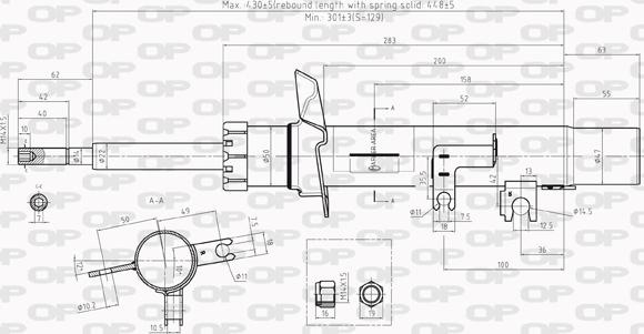 Open Parts SAB8015.31 - Амортизатор autocars.com.ua