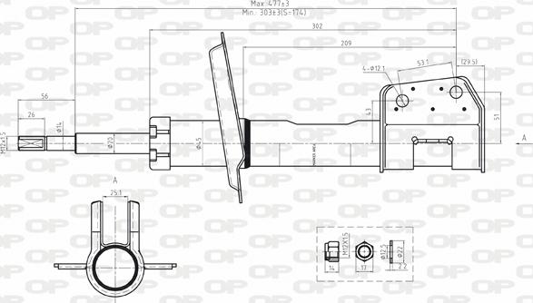 Open Parts SAB8017.11 - Амортизатор autocars.com.ua