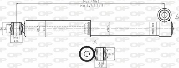 Open Parts SAB8031.32 - Амортизатор autocars.com.ua