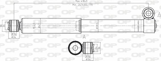 Open Parts SAB8033.12 - Амортизатор autocars.com.ua