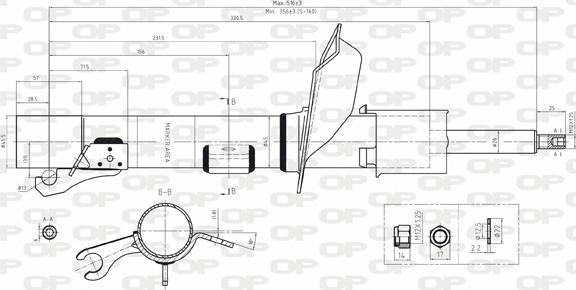 Open Parts SAB8060.31 - Амортизатор autocars.com.ua