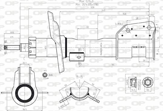 Open Parts SAB8068.31 - Амортизатор autocars.com.ua