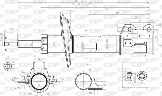 Open Parts SAB8080.31 - Амортизатор autocars.com.ua